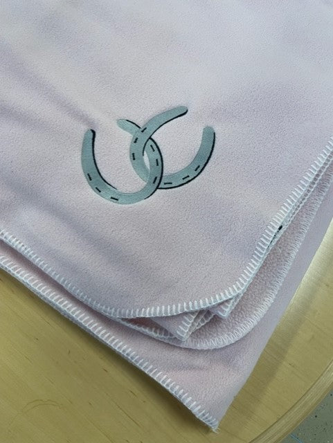 Pink Polar Fleece with Horse Shoe